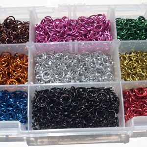 Jeweler Starter Kit JUMP RINGS Anodized Aluminum 1/4 18g American Chainmail