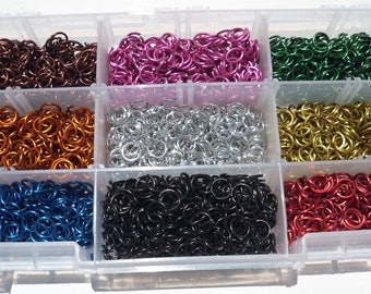 Jeweler Starter Kit JUMP RINGS Anodized Aluminum 1/4 18g American Chainmail