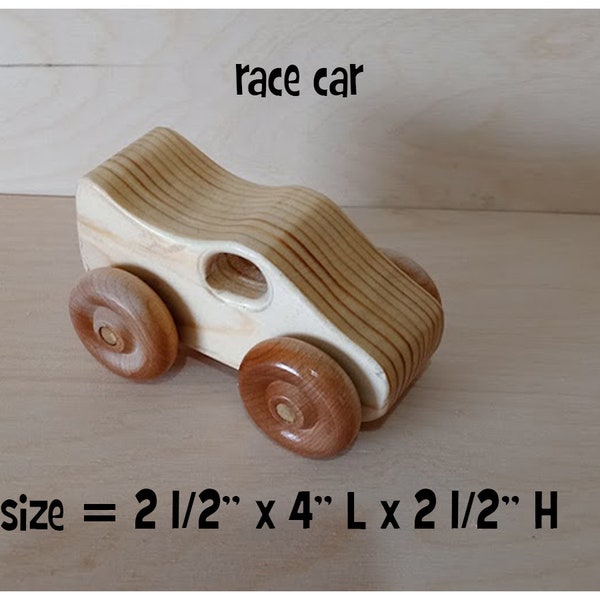 Child Wooden Toy Race Car