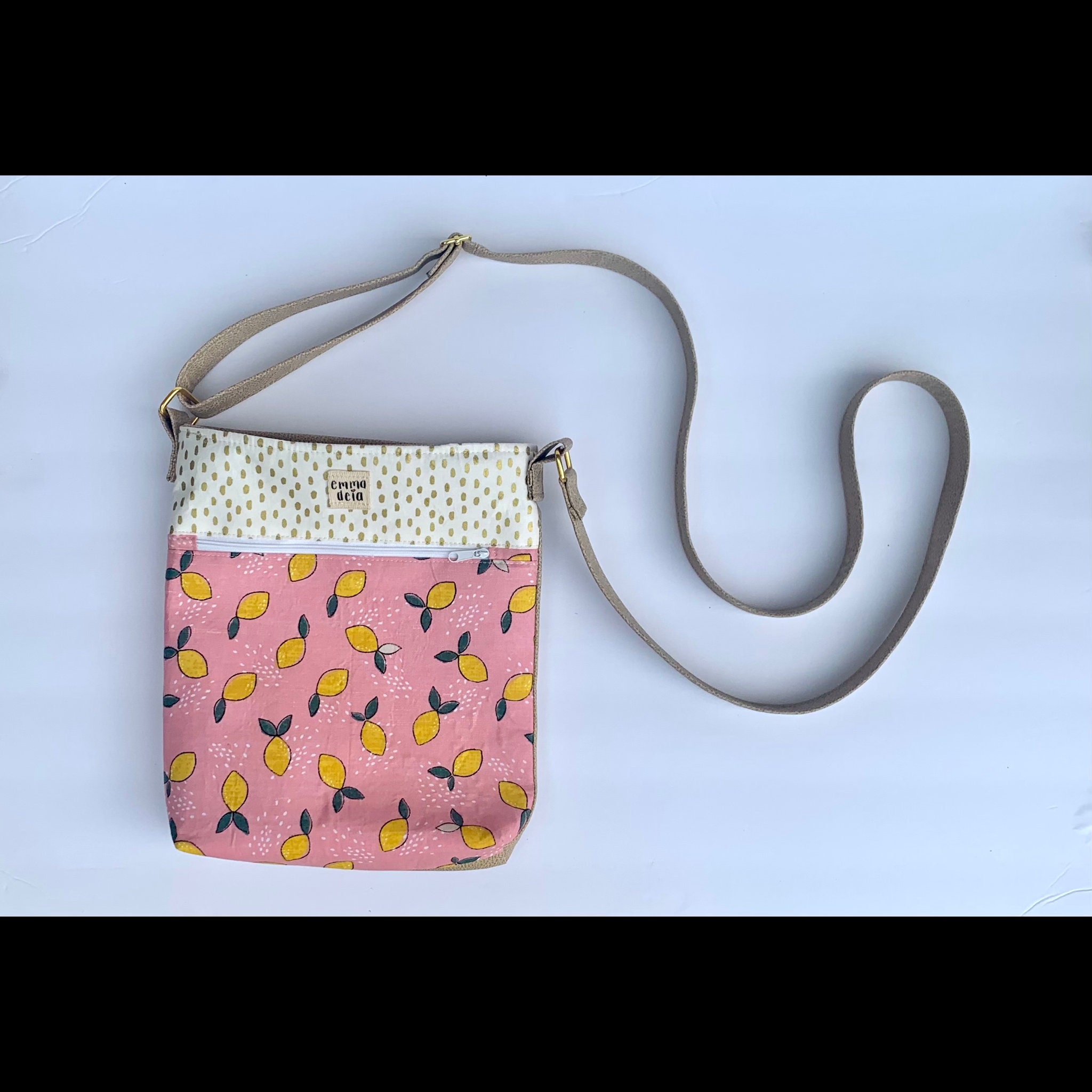 Beaded Lemonade Crossbody Bag