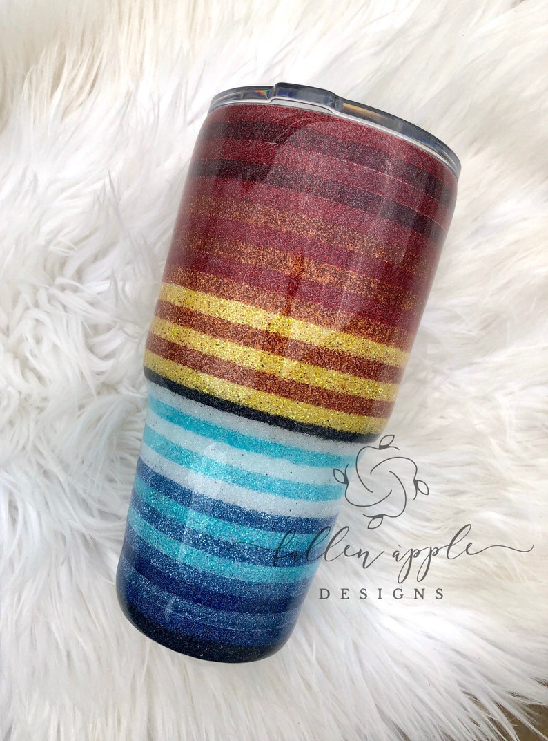 Serape Personalized Cup Mexican Horse Blanket Glitter Tumbler Etsy