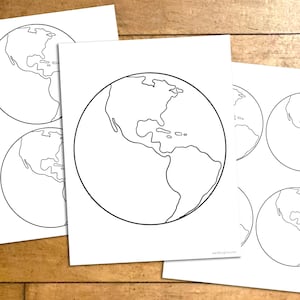 Printable Earth Templates, Earth Day Craft, Homeschool Teaching Resources, Kids Coloring Pages