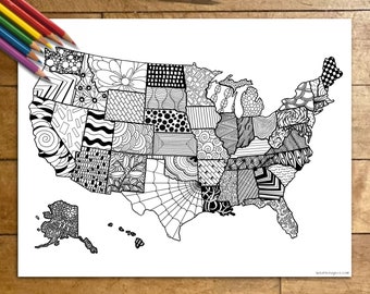 usa coloring page etsy