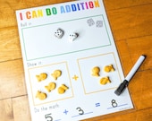 Printable Math Game, Addition Dice Activity, Learning to Count, Educational Activity, Homeschool Download, Teaching Kindergarten