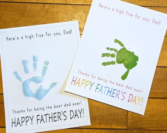Father's Day Handprint Craft, Kid Gift for Dad, Printable Hand Craft, Preschool Father's Day Activity, Father's Day Baby Toddler Gift
