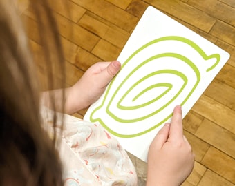 Tarjetas flash de atención plena imprimibles, tarjetas calmantes de rastreo de dedos, actividad de esquina de calma, zona zen, actividad de meditación, meditación para niños