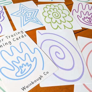 Finger Tracing Calming Cards, Printable Mindfulness Flash Cards, Calm Down Corner Activity, Meditation Activity, Kids Meditation, Zen Zone image 6