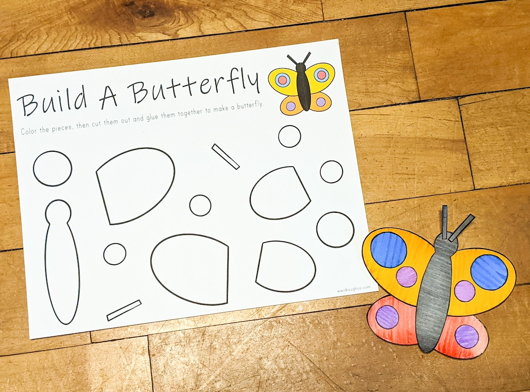 Butterfly Printable Craft Spring Paper Craft Indoor