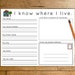 Where I Live Printable Activity Sheet, Learning Address Download, Kids ...