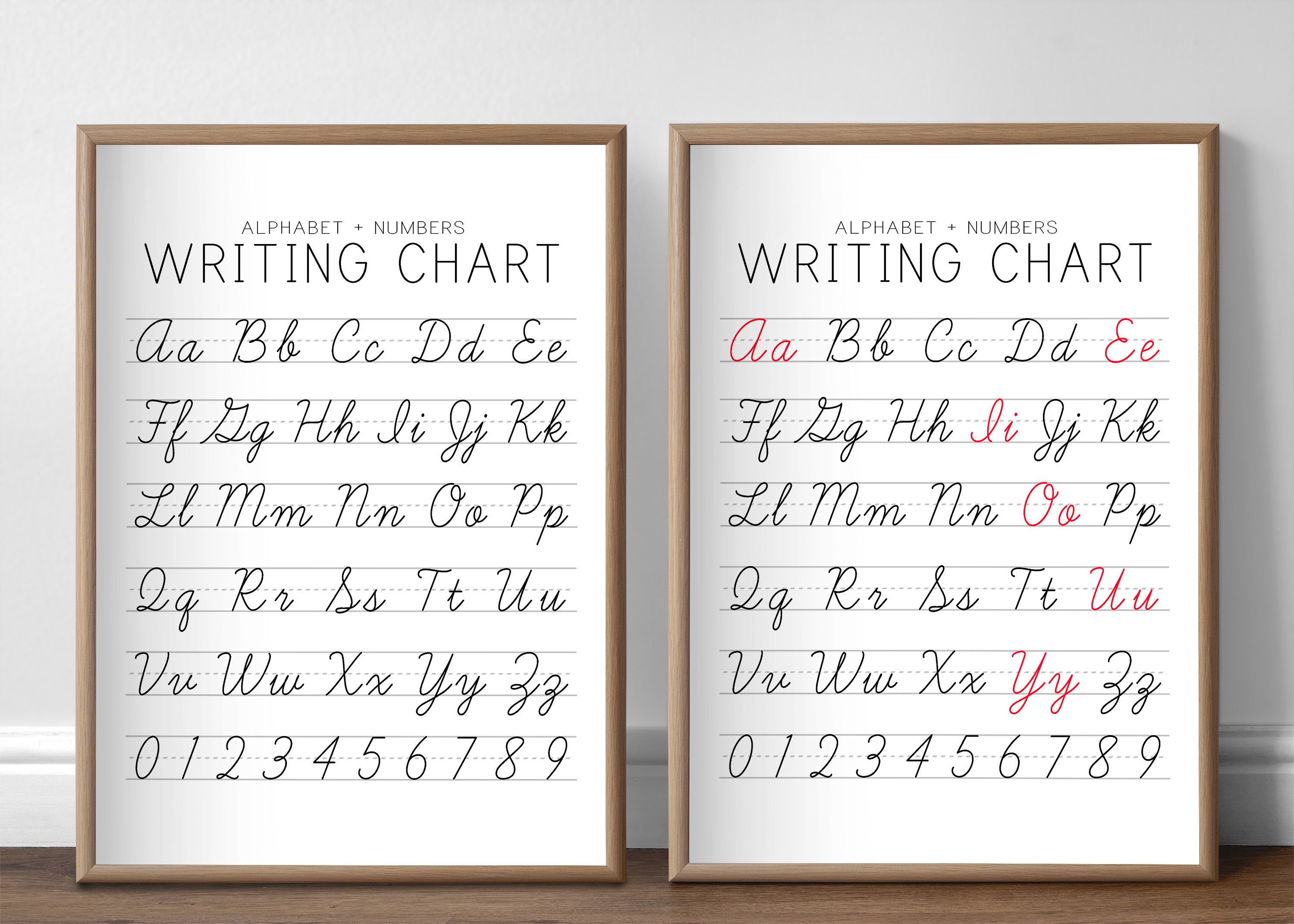Cursive Letters Alphabet Chart Printable