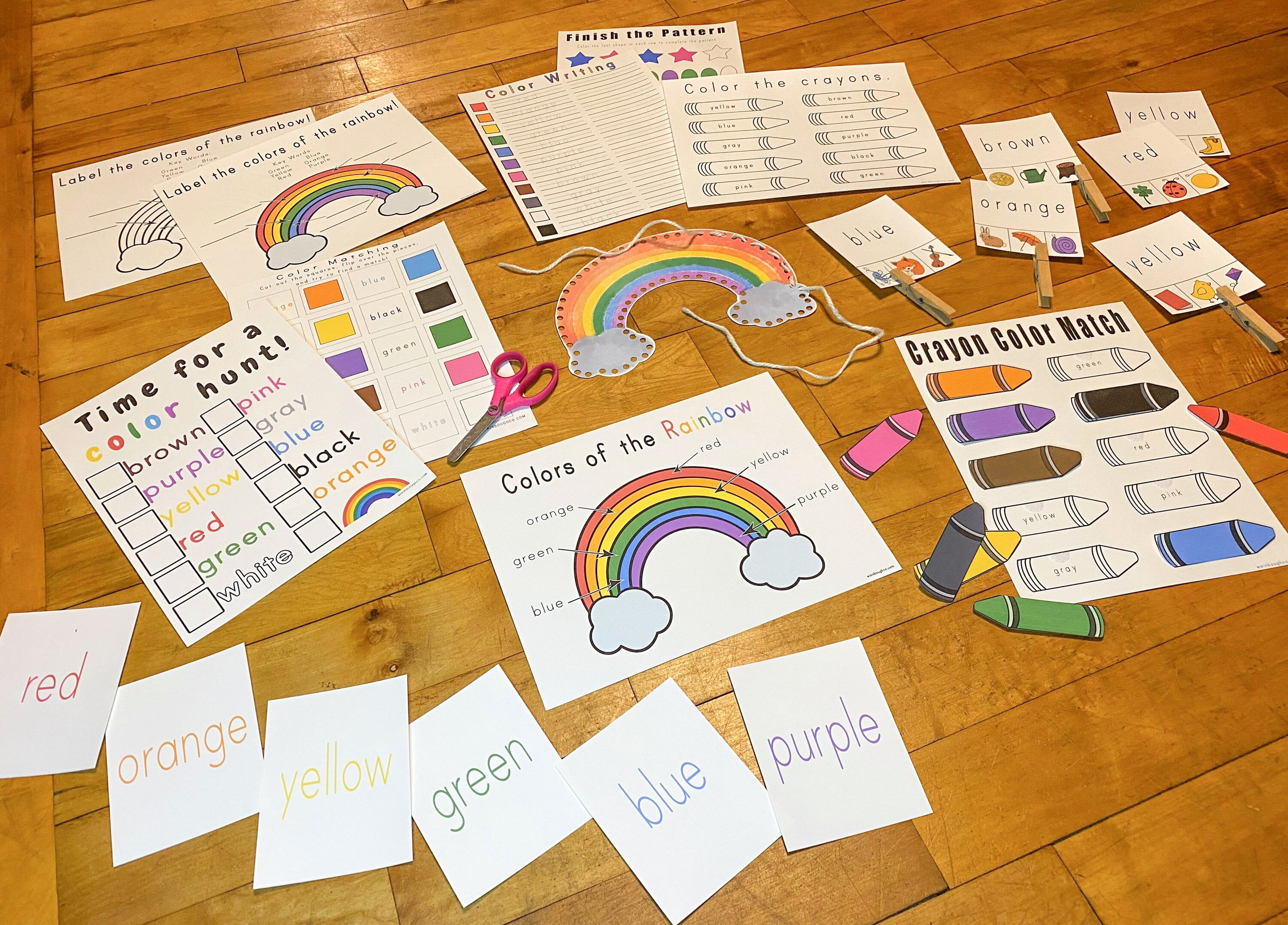 Label Colors Activity Learning Colors Printable Activity Bundle, Kids Educational Download ...