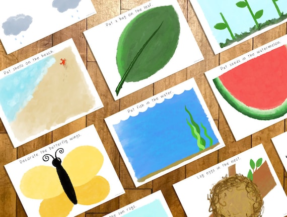 Play Dough Mats, Printable Modeling Dough Pages, Kids Summer Activity, Spring Preschool Craft, Nature Dough Mats, Pre Writing