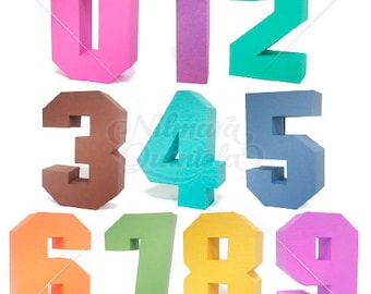 Download 3d Numbers Svg Etsy