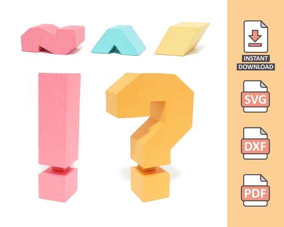 3D Square Accents and Marks Pack3d Project for Papercraft and