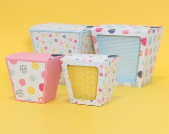 寿司箱パック - 基本的な箱のテンプレート 3D ギフトボックス ギフトボックス テンプレート カッティング SVG PDF DXF シルエット クリカット Nilmara