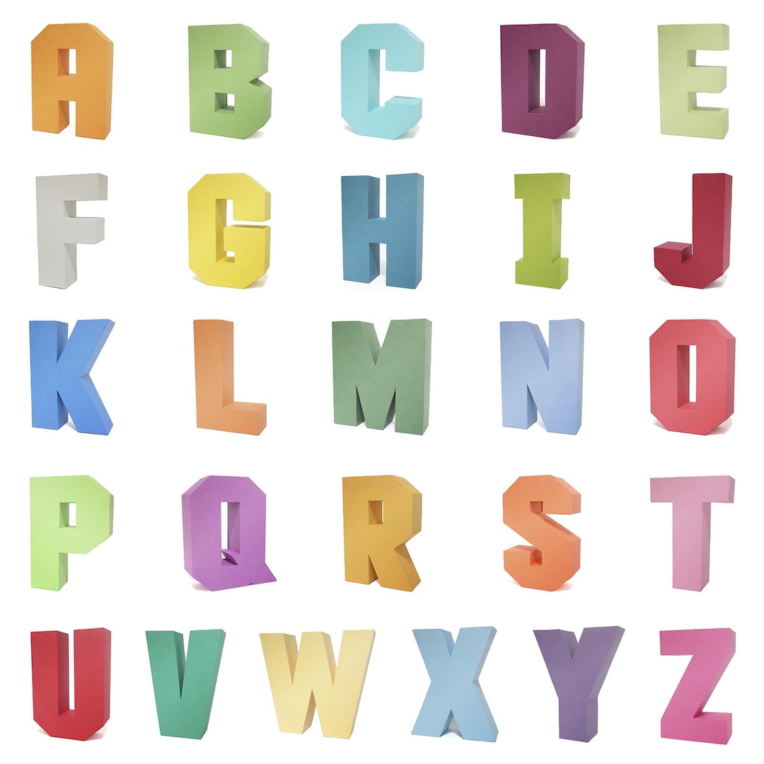 3D Square Letters Pack - Alphabet Cutting Files for Manual or Machine ...