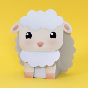 Lamb Box Projekt Papier Basteln - Konfektschachtel Schokolade Ostern svg Kontur Cricut 3D Vorlage sofortiger Download Nilmara melden
