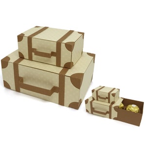 Boîte valise coulissante - fichiers de découpe 3D thème voyage - bonbonnière aéronaute ferrero pilote d'avion svg Nilmara silhouette cricut ciseaux