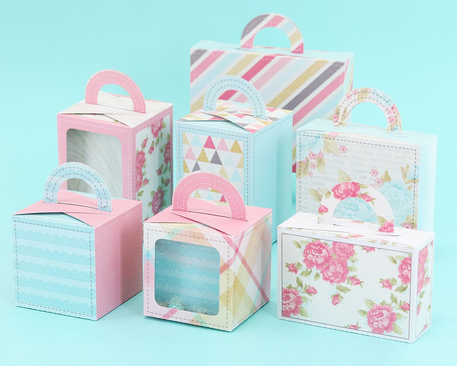 Handle Box Pack 3D Project Papercraft Milk Box Cutting Files Etsy