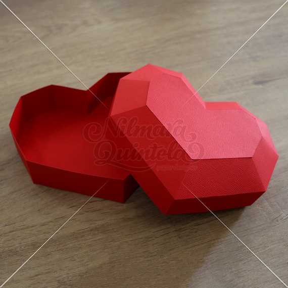 Download 3d Heart Diamond Box Project For Paper Crafting Digital Etsy