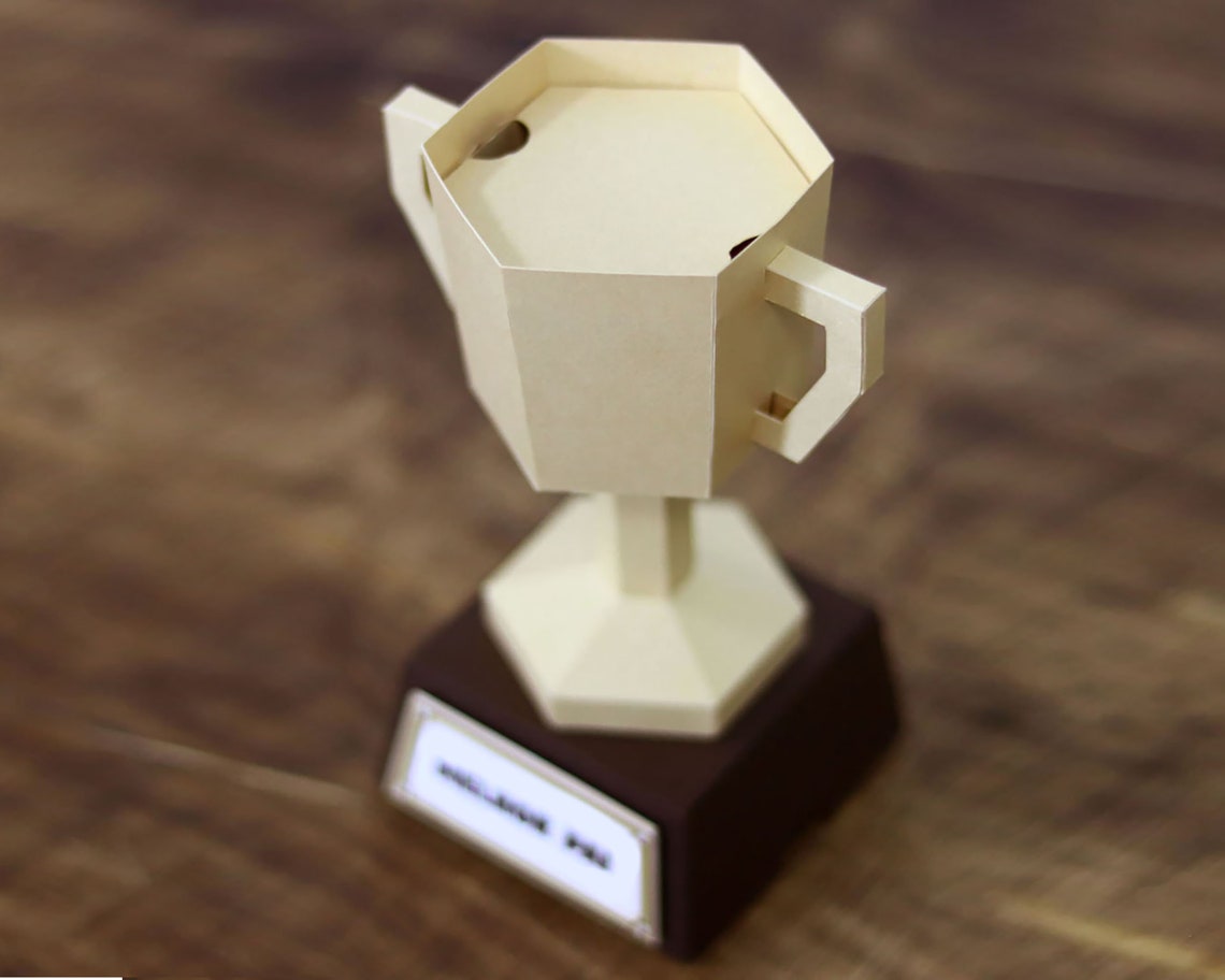 A Trophy Father's Trophy Son 3D Best Dad Trophy Box winner sport daddy fathers day son | Etsy