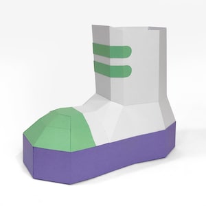 Caixa de botas de astronauta - projeto 3D festa à fantasia espacial arquivo de corte lembrancinha espaço galáxia universo via láctea svg cricut silhueta Nilmara