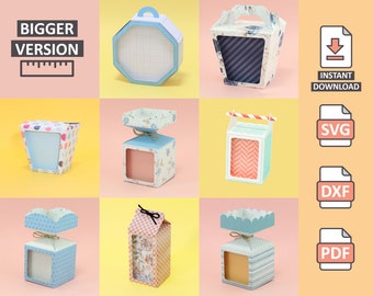 Big Basic Shakers Pack - 3D project for papercraft pyramid candy milk sushi box - cutting files for silhouette cricut work scrap svg Nilmara