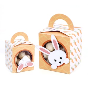 Kaninchen im Fuchsbau Box Projekt Papier basteln - Candy Box Schokolade Ostern svg Kontur Cricut 3D Vorlage sofortiger Download Nilmara melden