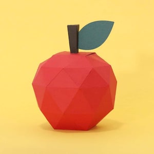 3D Low Poly Apple Box Project for paper crafting - template cutting file silhouette cricut teacher school class valentines day svg Nilmara