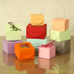 Pretty Easy Candy Boxes Template - 3D project cutting file candy chocolate gift favor macaron svg cricut silhouette Nilmara Quintela