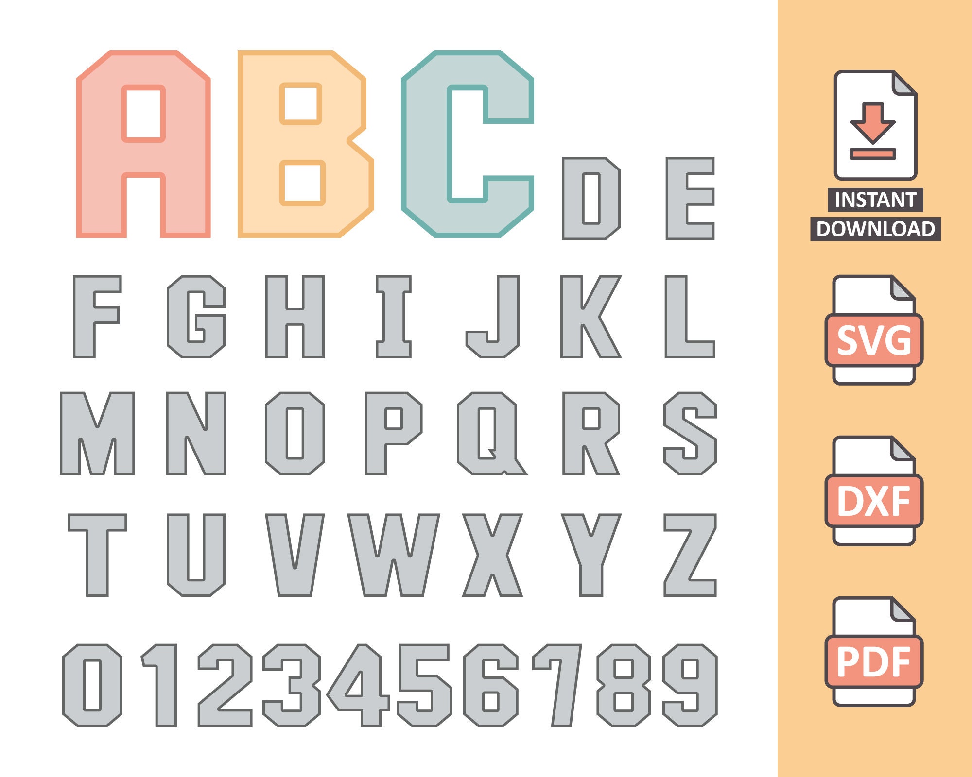 Layers for 3D Letters SVG ONLY LAYERS Alphabet Characters - Etsy