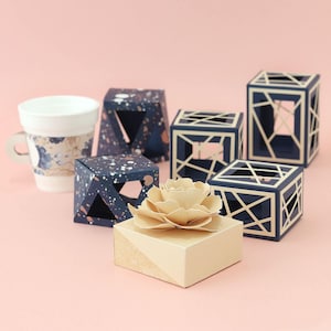 Kit Fancy Box: galletas macarrones de chocolate y dulces, boda, cumpleaños, dama, silueta SVG, plantilla 3D Cricut, descarga instantánea, Nilmara Quintela
