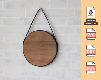Scandinavian Round Frame Board Papercraft paperdecor decoration DIY papercut SVG for manual cutting or machine cut