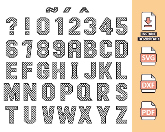 Diagonale Layer für 3D Buchstaben SVG ONLY LAYERS Alphabet Zeichen Wörter  Simbol Schneidedateien für Hand oder Maschinenschnitt svg Nilmara -   Österreich