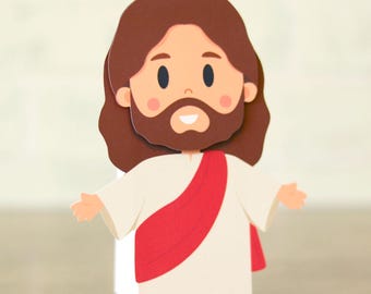 Jesus Box Project paper crafting candy easter chuch chocolate svg silhouette cricut 3D template instant download Nilmara Quintela