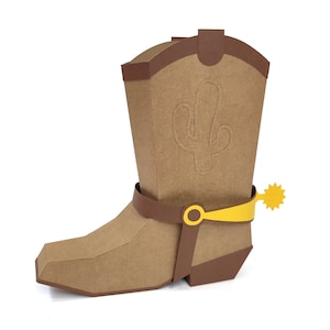 Cowboy Boot - 3D project for manual cut or machine cutting file country theme woody Cowgirl cowboy saloon boot svg cricut silhouette Nilmara