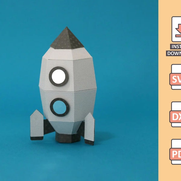 Rocket Box - chocolate space Nasa toy story buzz lightyear astronaut svg silhouette cricut 3D template instant download Nilmara Quintela