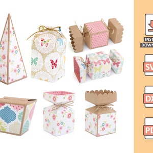Basic Boxes Pack 3D Project for Papercraft, Pyramid Candy Milk Sushi ...