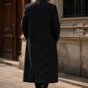 1990s Long Wool Coat - Etsy