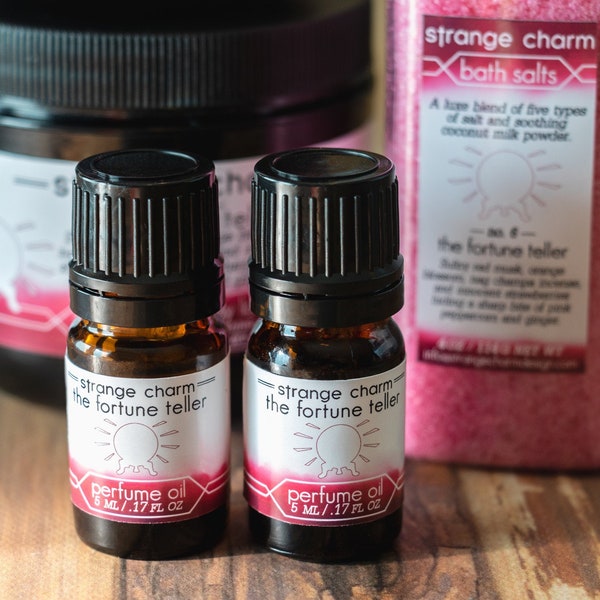 The Fortune Teller Perfume Oil, fall perfume, autumn fragrance, indie perfume, red musk, nag champa incense, sexy scent, date night, ginger