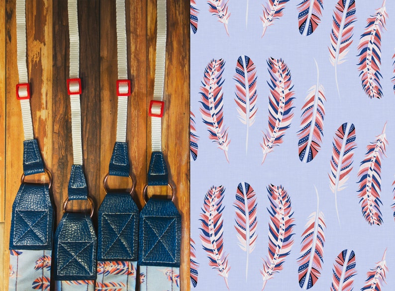 Camera Strap Flock of Feathers personalized custom camera image 4