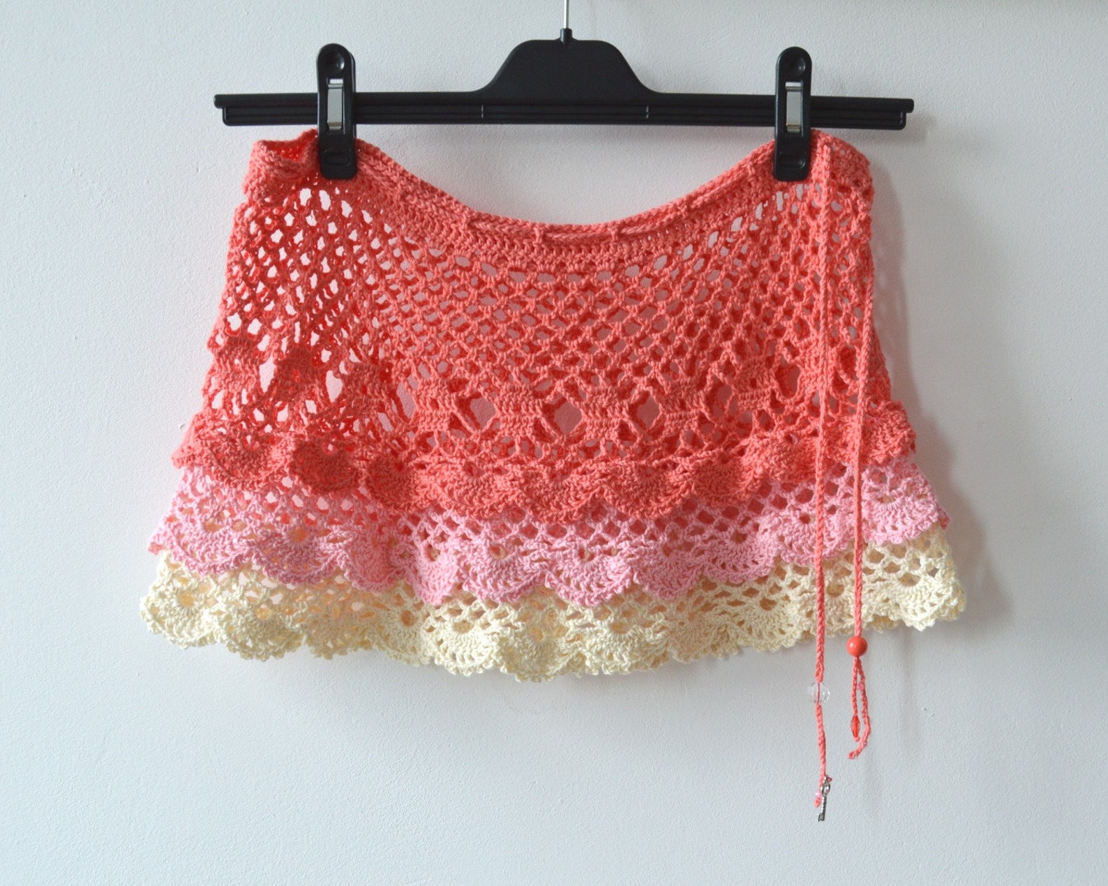 Under the desert sun crochet lace skirt - Cream