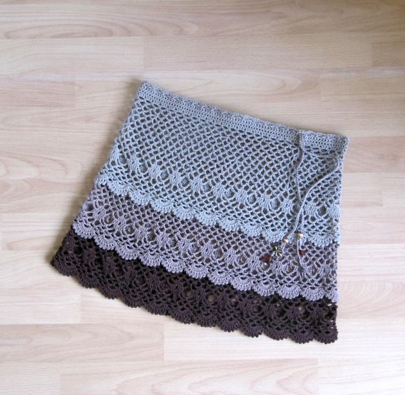 Beach lace skirt beige crochet skirt cotton skirts summer Boho skirt womens skirts hippie mini skirt beach cover up skirt brown knit skirt