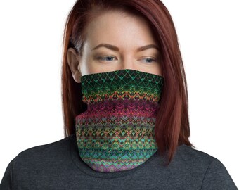 Máscara - Matriz de piedra de sangre - 19 en 1 Usos: Máscara de Polvo, Headwear, Diadema, Neck Gaiter, Bandana, Balaclava, Goranie, Banda de Cabello, Bufanda