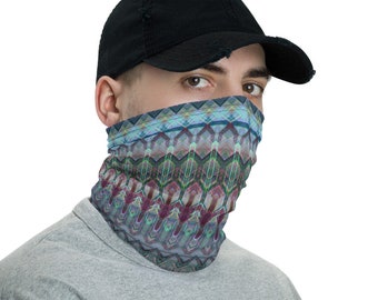 Máscara - Matriz heliotropo - 19 en 1 usos: máscara de polvo, sombrero, diadema, gaiter de cuello, Bandana, Balaclava, gorro, banda de pelo, bufanda