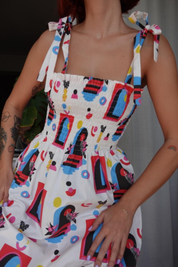 Magic Arches Midi Dress (Size S-M) | One of A Kind Printed Summer Dress