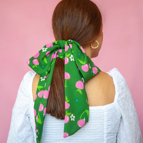 Orange Garden Print Hair Scarf / Infinity Colourful - Etsy