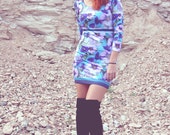 ON SALE 20% OFF | In Stock | Geometric Floral long sleeve Bodycon Dress