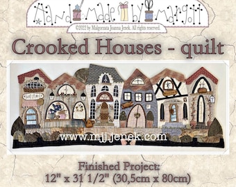 Crooked Houses - Patron PDF Quilt par MJJenek