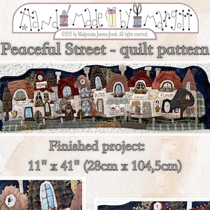 Peaceful Street - modello per trapunta di carta di M.J.Jenek
